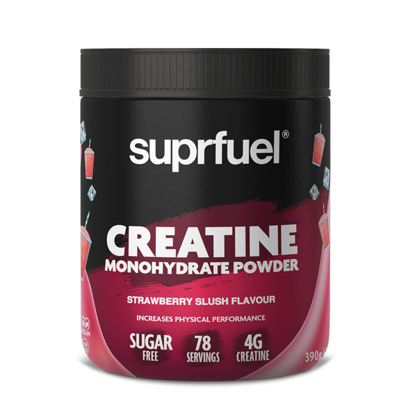 Suprfuel Creatine Monohydration Powder 390g -Strawberry Slush (78 Servings)