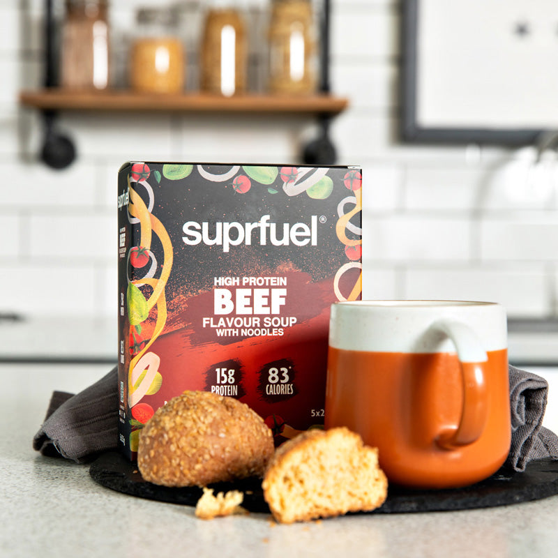 Suprfuel High Protein Beef Flavour Soup with Noodles (5 Meals) 120g